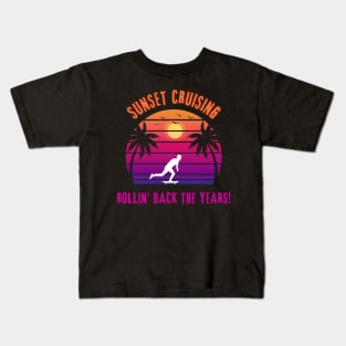 "Rolling Back The Years" Sunset Cruising. Skate Kids T-Shirt